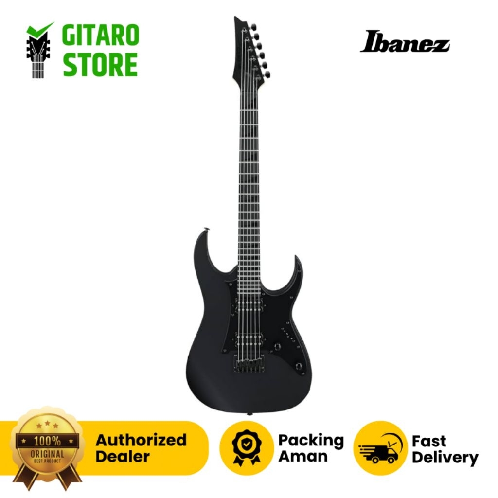 Gitar Elektrik Gitar Ibanez GRGR131EX-BKF GRGR 131 EX Black Flat