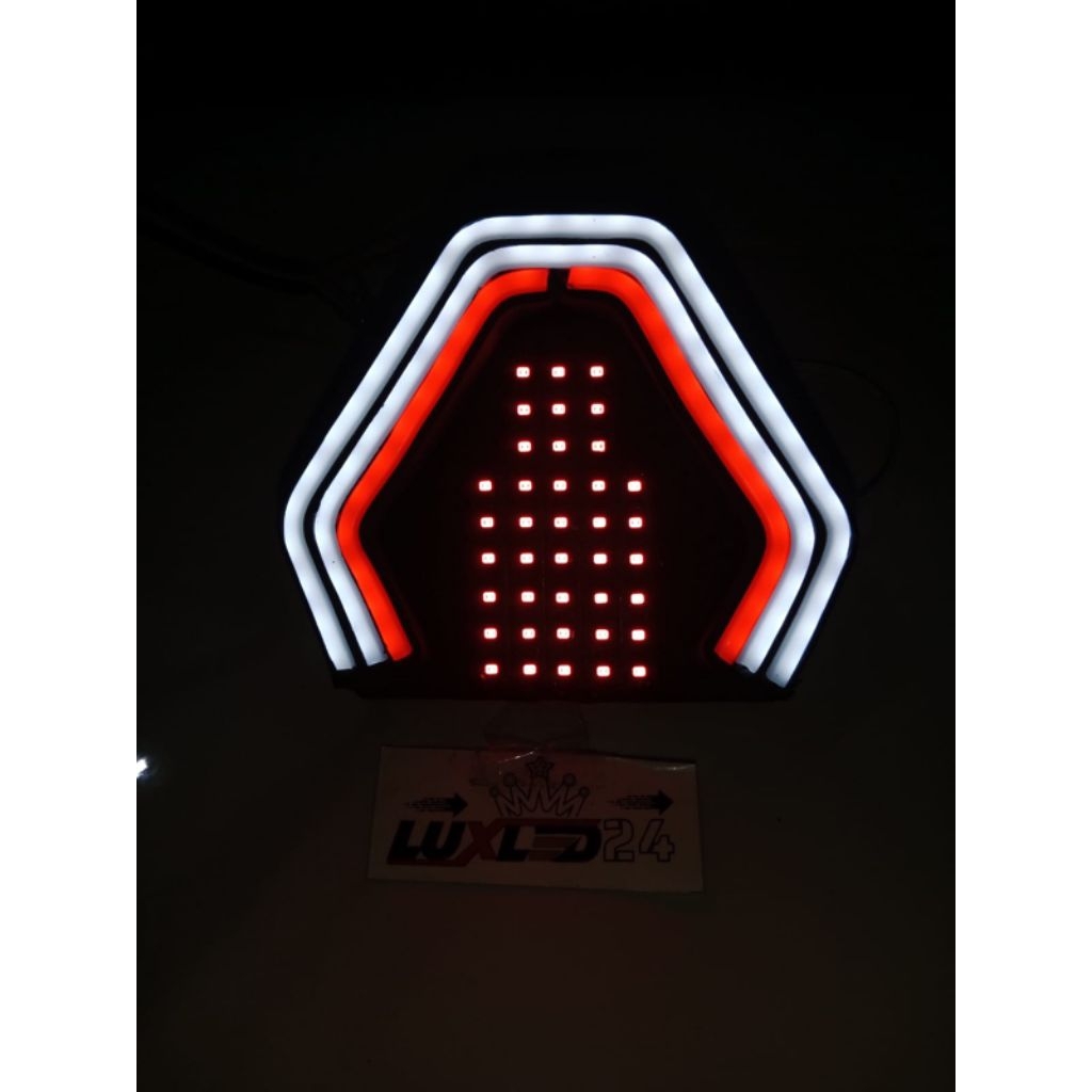 Variasi lampu belakang double alis+ sein motor verza, hanya lampu tanpa mika