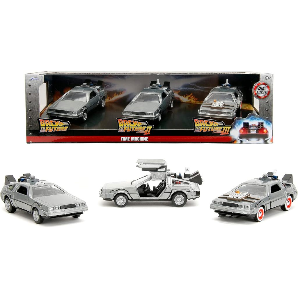 Jada Back to The Future 1:32 Time Machine 3-Pack Die-Cast Cars