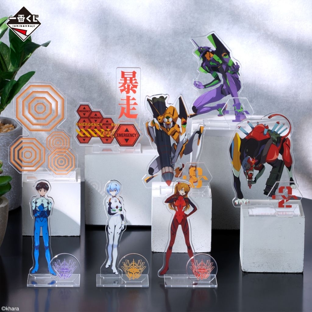 Ichiban Kuji Acrylic Stand Evangelion 30th Anniversary Ikari Shinji Ayanami Rei Eva 1
