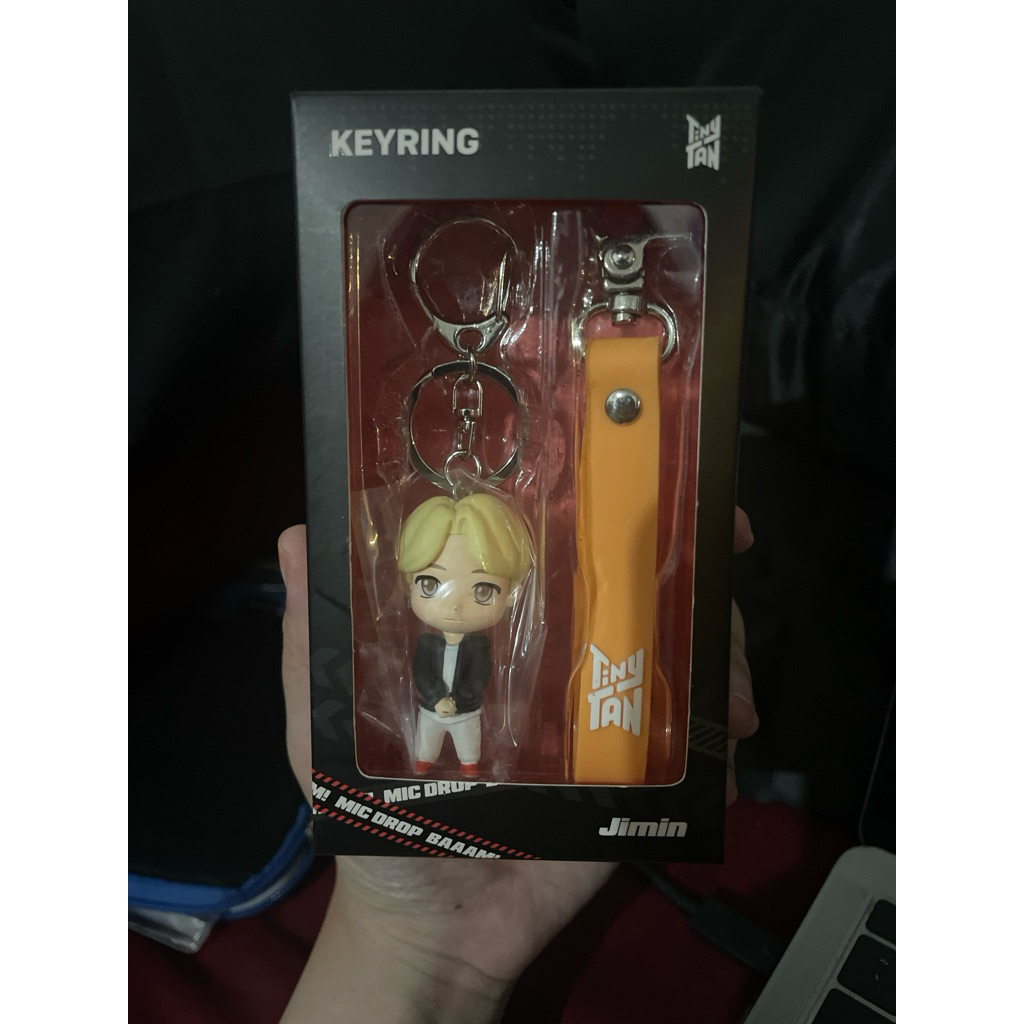 Tiny tan keyring official JIMIN mic drop