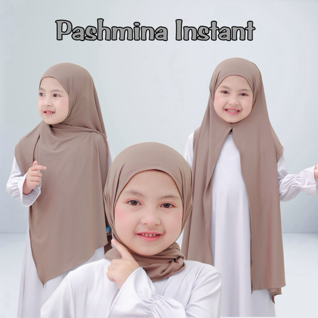 AWH - Pashmina Instan Jersey Kaos Rayon Airflow Hijab Anak