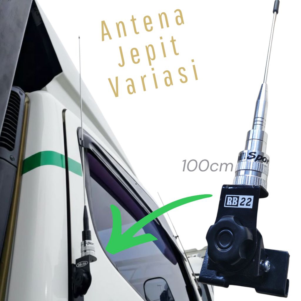 antena jepit truck variasi kap/bagasi mobil panjangn100cm