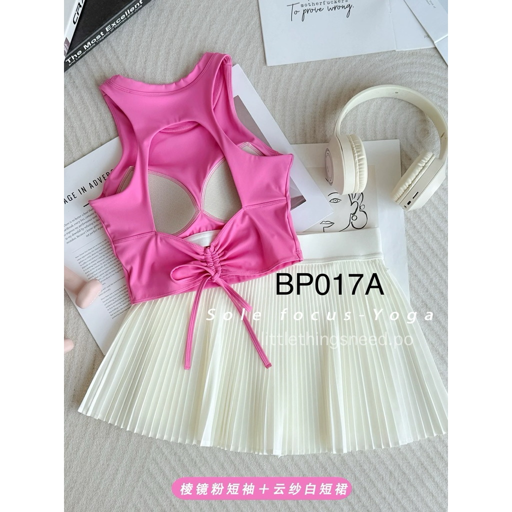 Baju Padel Wanita One Set (BP017A-BP017C)| Baju Padel Wanita | Baju Padel | Baju Tennis | Stelan Ten