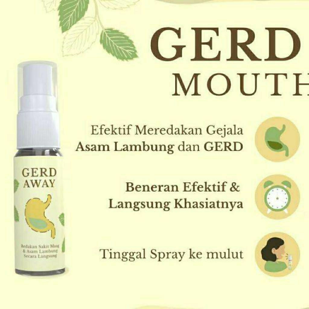 Gerd Away Mouth Spray Obat Maag Asam Lambung Alami Official