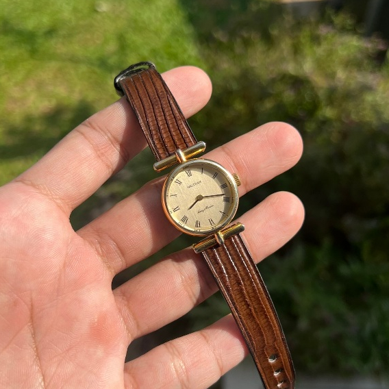 Jam Tangan Wanita Vintage Waltham Lady Maxim - T Bar Lug - Gold Plated - Manual