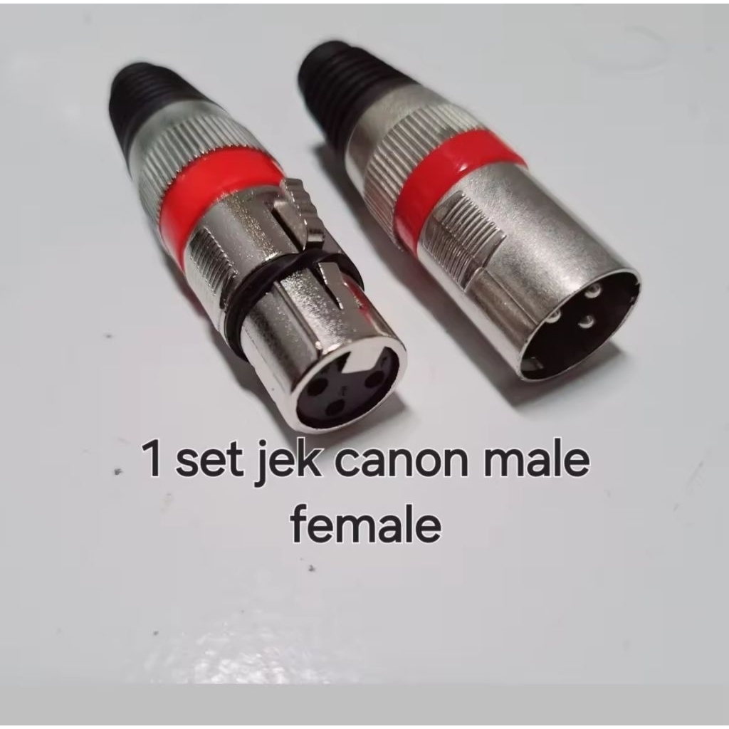xlr male dan female / jack xlr canon female to male / jack mic mixer equalizer sepasang