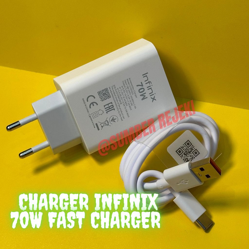 [SR]Adaptor Charger Infinix 70W Note 40 Pro Copotan HP 70 Watt New