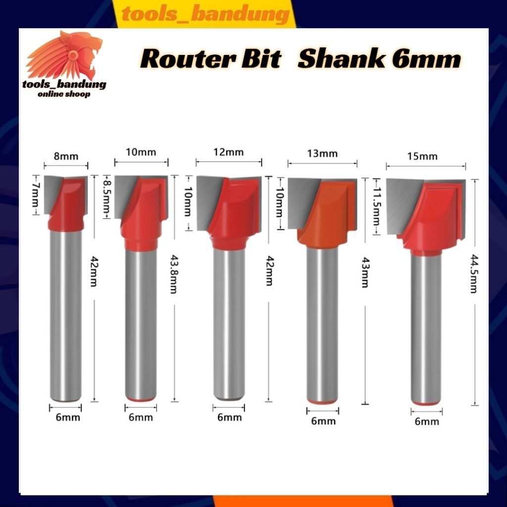 Mata Router Bit Profil Penyambung Kayu Shank 6mm MDF Triplek – Cutter Profil Joiner Kayu