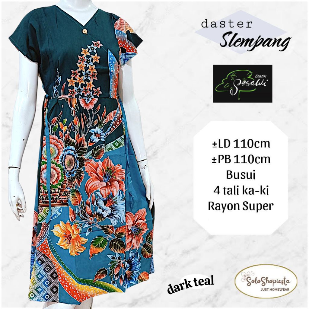 Daster Slempang Kimono LD 110 Batik Sesawi label hitam Homedress Cantik