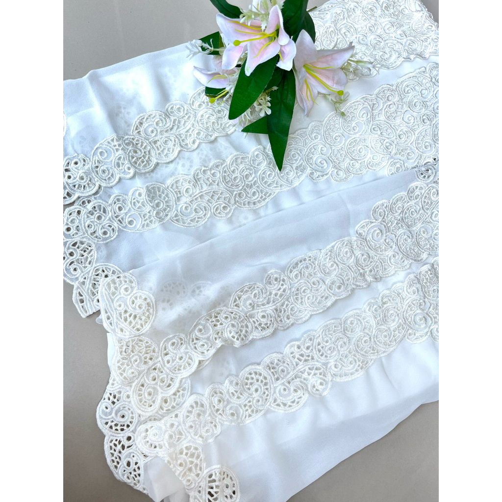Kain Kebaya Bordir Bahan Sifon Crepe