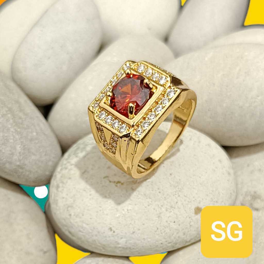 cincin batu pria titanium anti karat cincin pria batu cincin titanium cincin terbaru