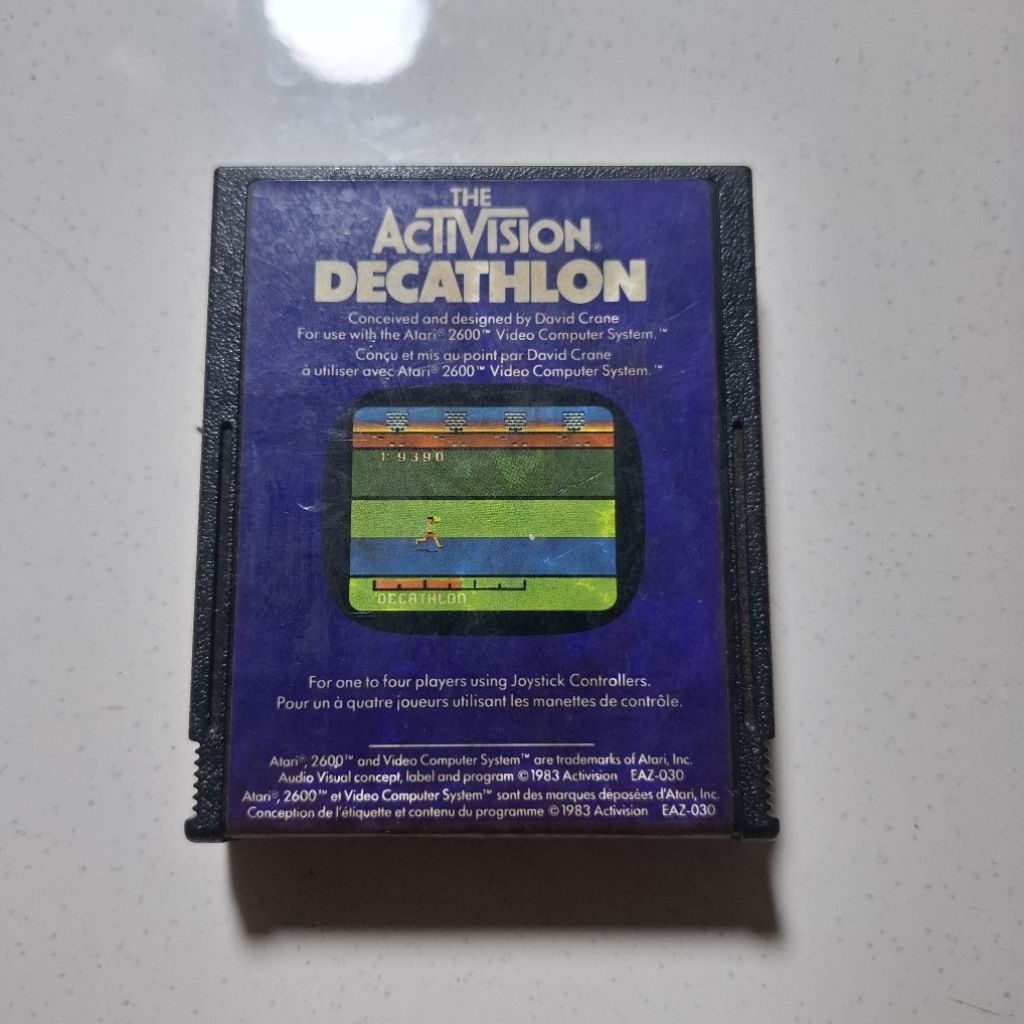 Kaset Game Atari 2600 Decathlon Second Original
