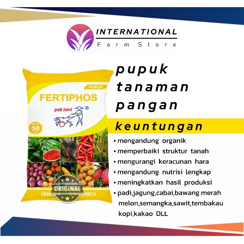 Pupuk Pangan Tanaman Fertiphos Pupuk TSP Pak Tani Kemasan 10.KG