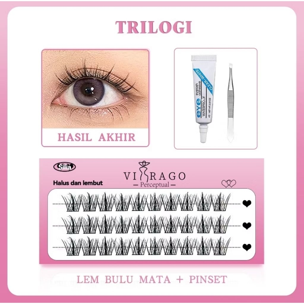 VIRAGO Bulu Mata Eyelash palsu/ Bulu mata eyelash extension tanam import