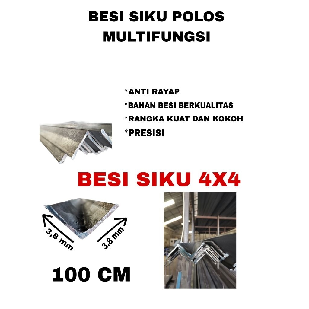 Siku Besi 4x4x3mm Polos