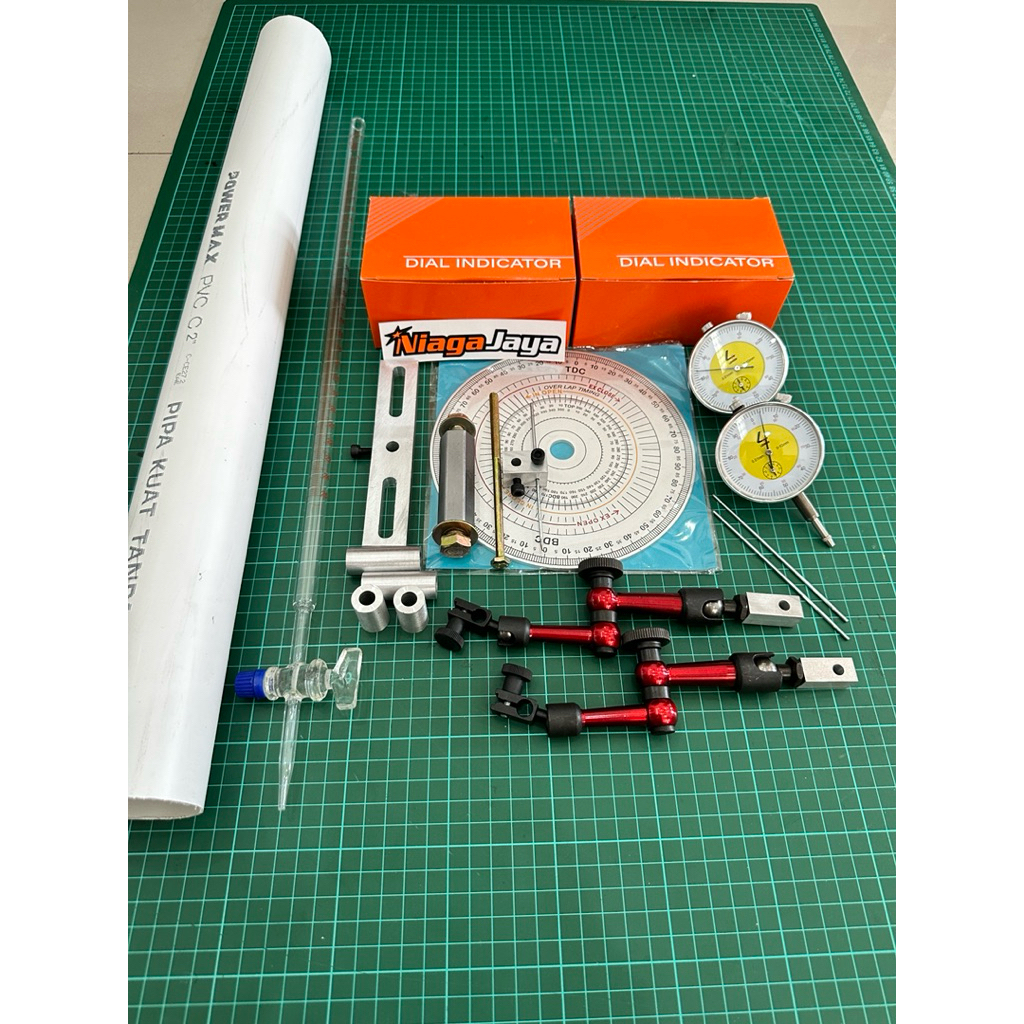 busur derajat motor dial set indikator set buret dayel set indicator fullset