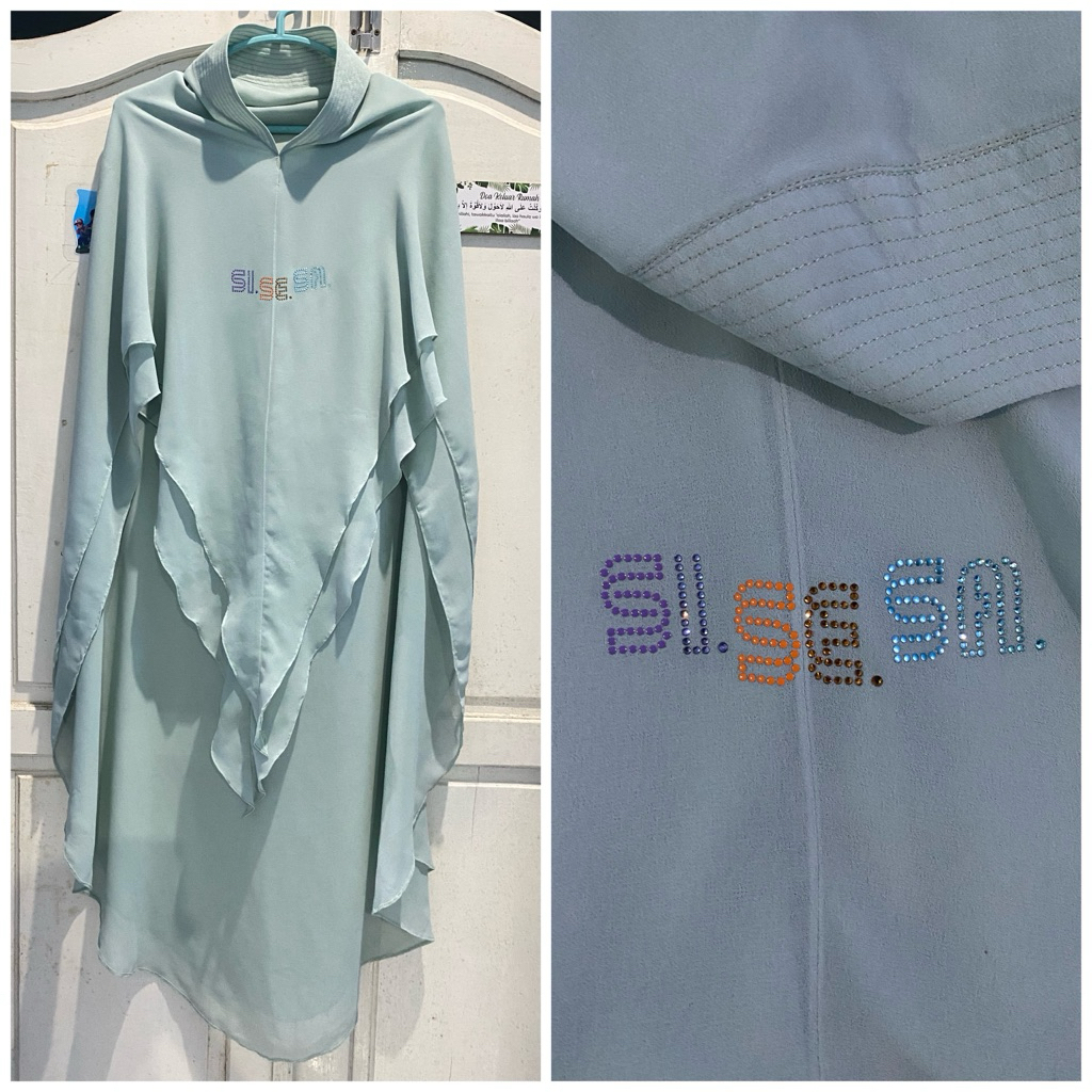 Preloved khimar sisesa light green