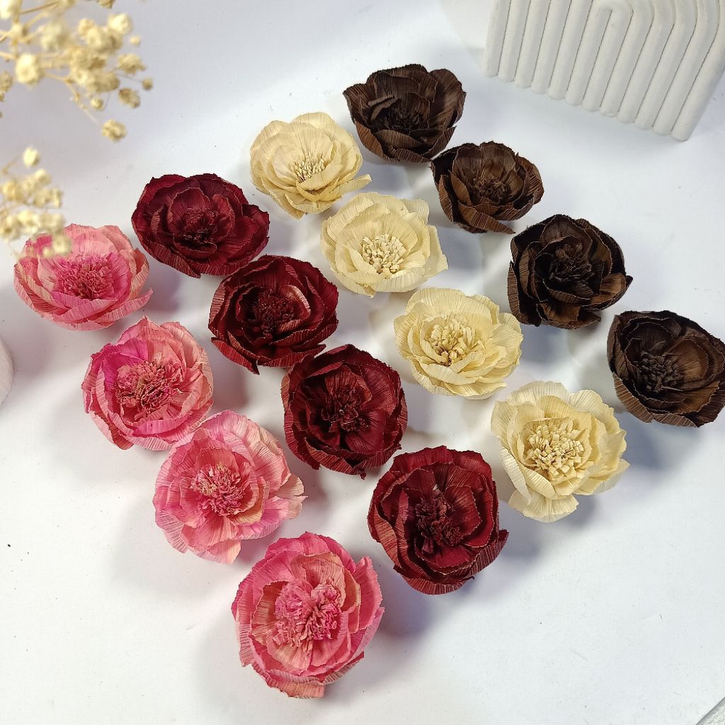 bunga klobot Peony tali bunga kering, klobot jagung, bunga jagung, grosir bunga klobot