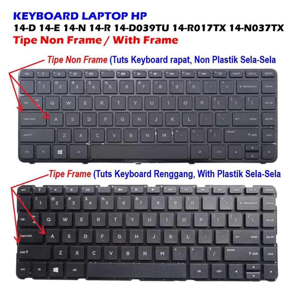 KEYBOARD HP 14-d 14-D010TU 14-D012AU 14-D012TU 14-R008TX 14-R203TU 14-D002AU 14-G101AU 14-G102AU G00