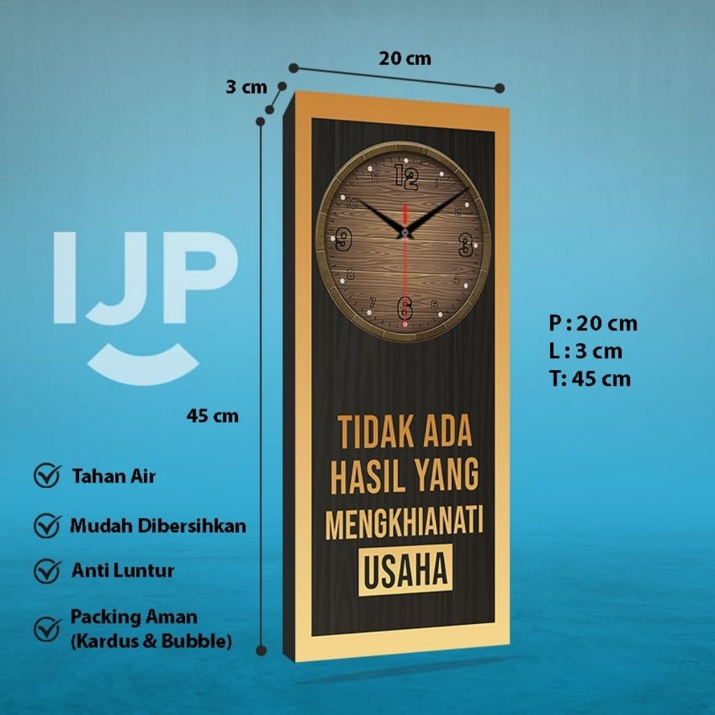 JAM DINDING QUOTES/DEKORASI HIASAN DINDING MOTIFASI