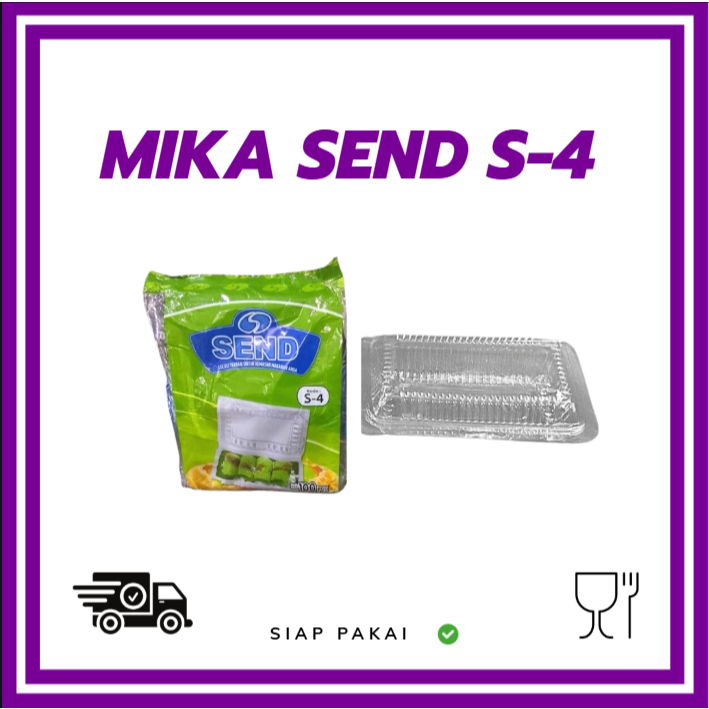 Mika Box Transparan S-4 FOOD GRADE Mika Box Kue Termurah