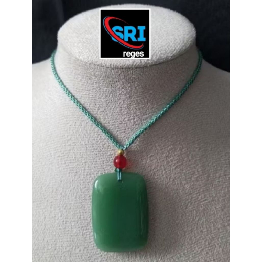 KALUNG GIOK CHINA HIJAU DAUN DONGLING ORIGINAL NATURAL ASLI BATU GIOK