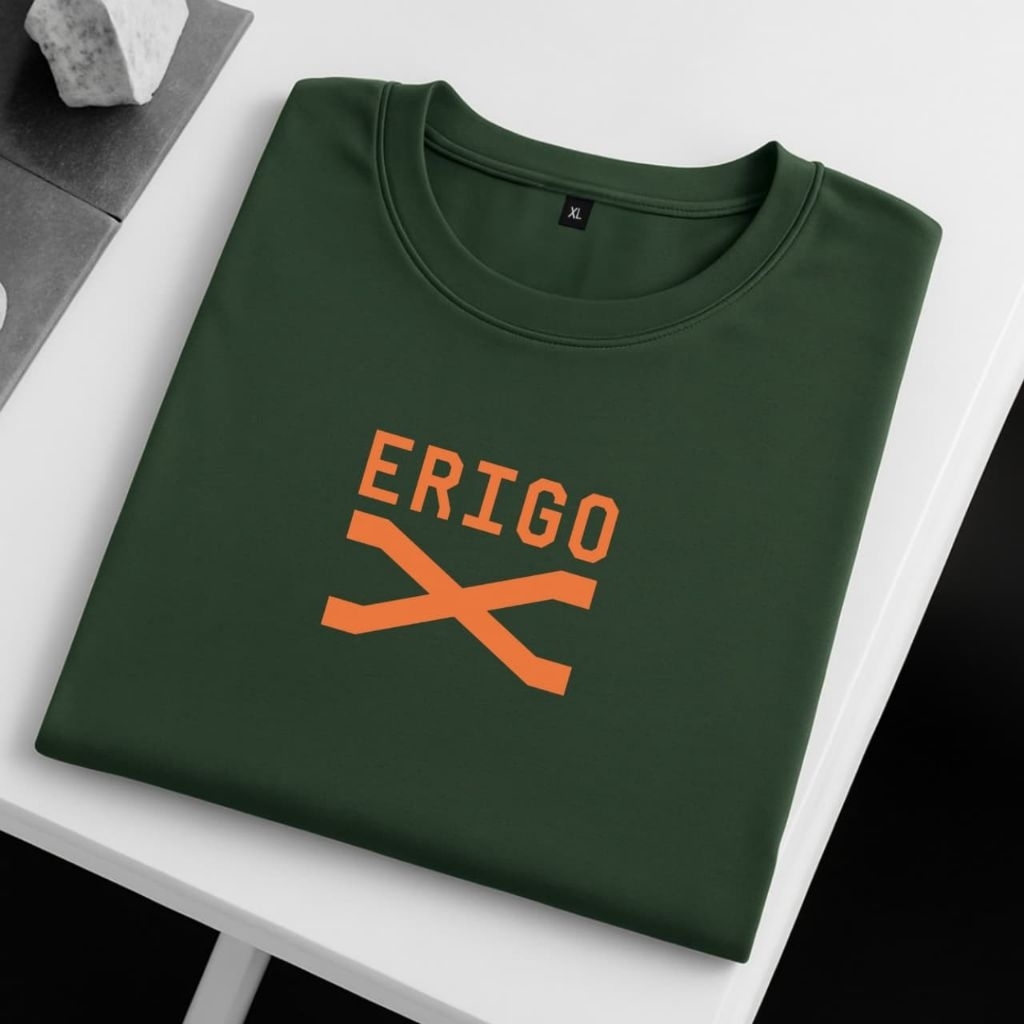 Promo  COD Kaos Erigo x Orenz T-shirt Premium Quality Size M L XL XXL Pria Wanita Lengan Pendek