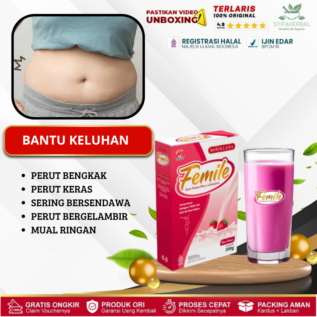 SUSU ETAWA FEMILE - ATASI PERUT BENGKAK DAN KERAS, PERUT BERGELAMBIR, OBAT ASITES PERUT BESAR, OBAT 