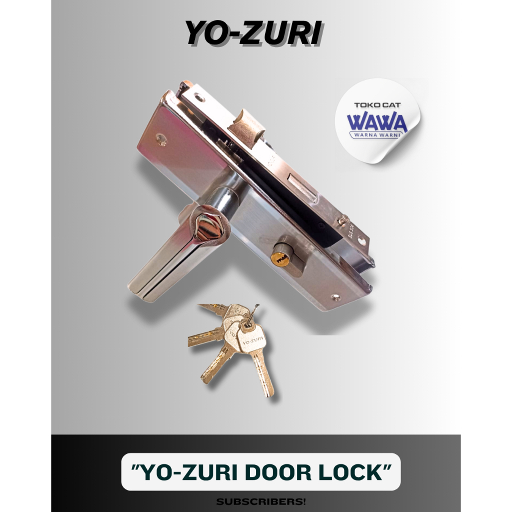 YO-ZURI DOOR LOCK Kunci pintu atau set kunci pintu tanam (mortise lock set).