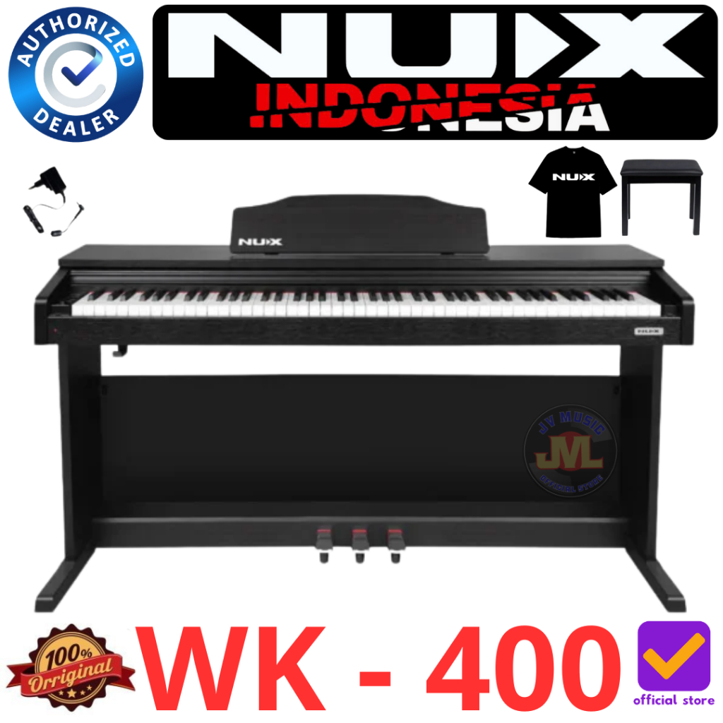 Nux WK400 88-Keys Digital Piano Hammer Action Piano Elektrik Nux WK-400 Piano Digital