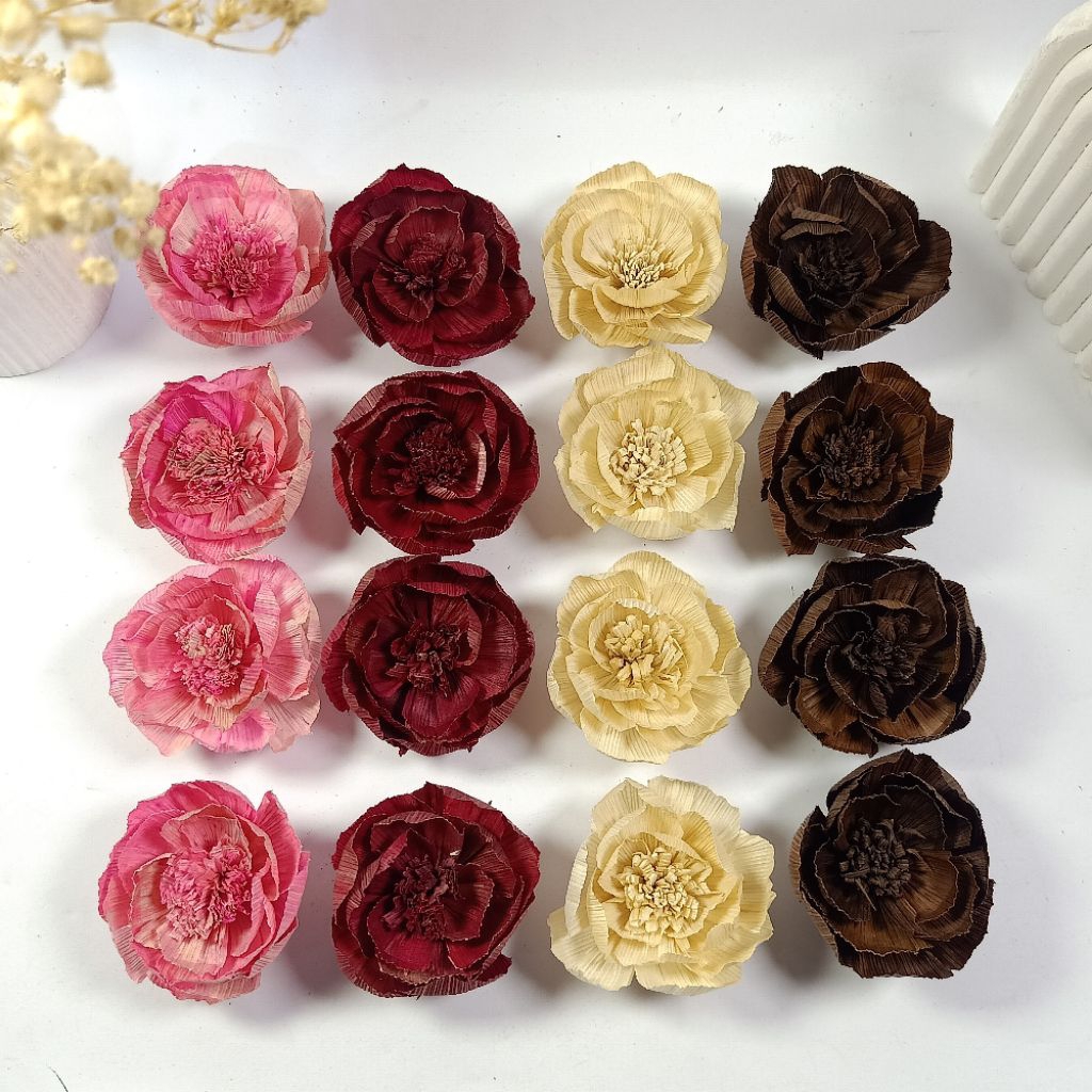 bunga klobot Peony tali bunga kering, klobot jagung, bunga jagung, grosir bunga klobot