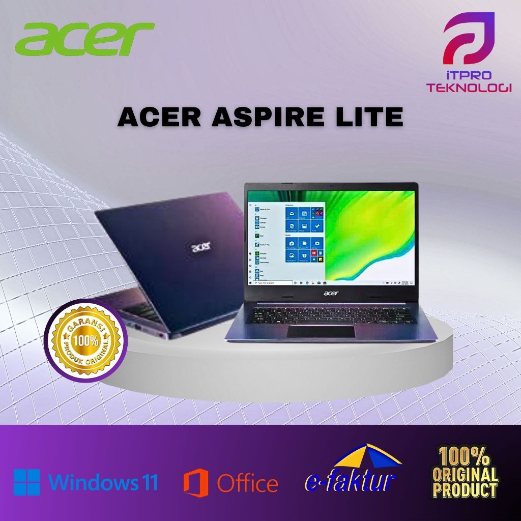 ACER ASPIRE LITE AL1 MAGICAL COLOR I3-1215 8GB 512GB 14.0WUXGA IPS W11+OHS