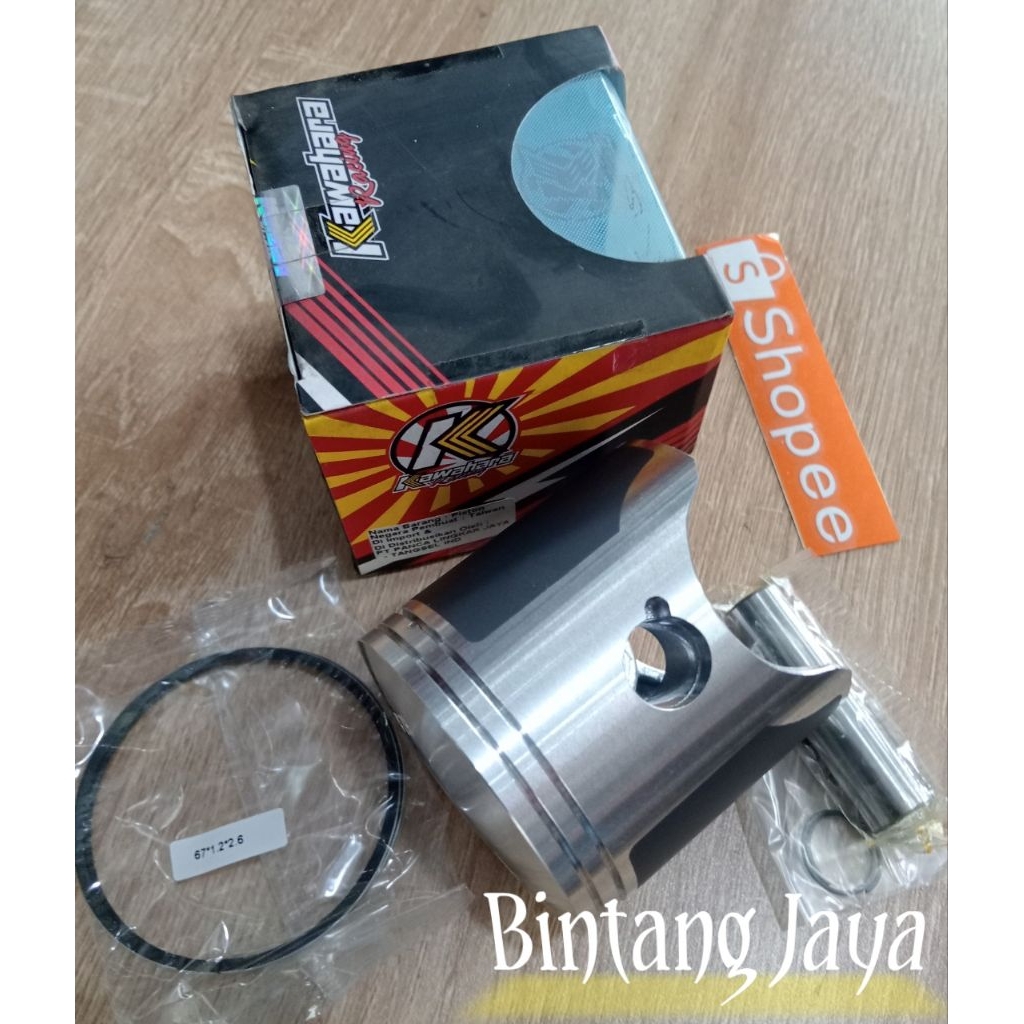 seher/piston kit teflon kawahara uk 67 dan 68 pin 15 buat ninja150R/RR/ninja 2tak/ninja 150 ss