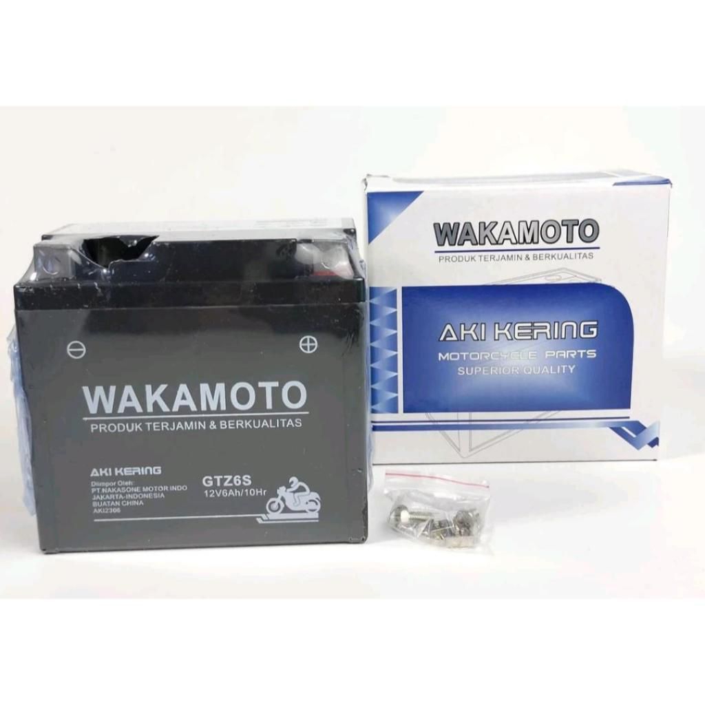 Aki Motor Kering Accu GTZ 6S Vario 125 Vario 150 PCX Aki Kering Satria FU Scoopy New Wakamoto