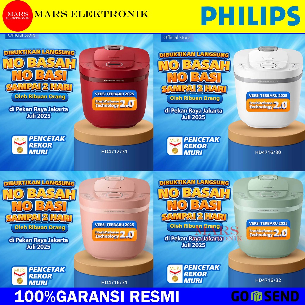 RICE COOKER PHILIPS DIGITAL HD-4712 / HD-4716 - 1,8 LITER - NEW - PENANAK NASI DIGITAL - RICE COOKER