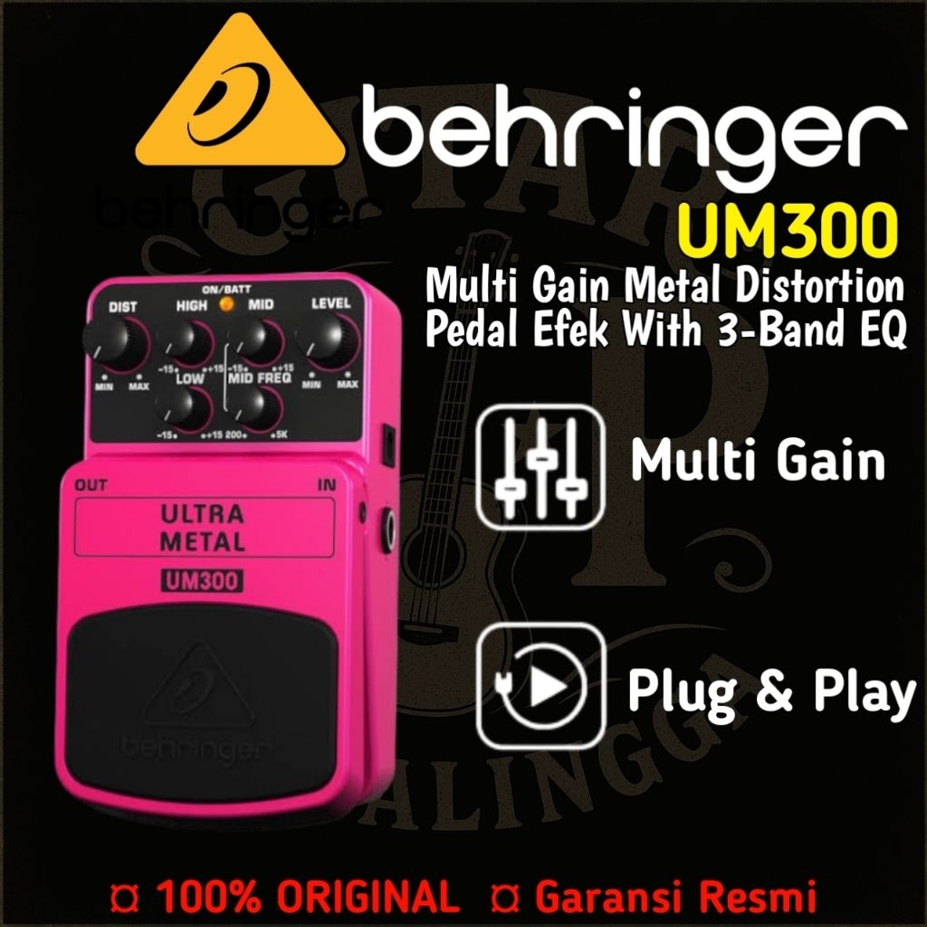 EFEK GITAR ELEKTRIK BEHRINGER ULTRA METAL UM300 EFEK GITAR BEHRINGER UM 300