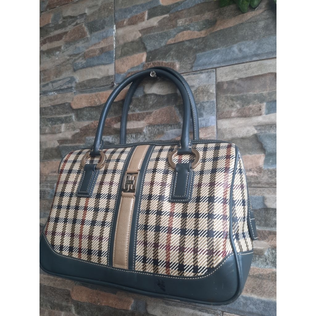Tenteng Motif Flanel DAKS - TAS PRELOVED BRANDED ORIGINAL