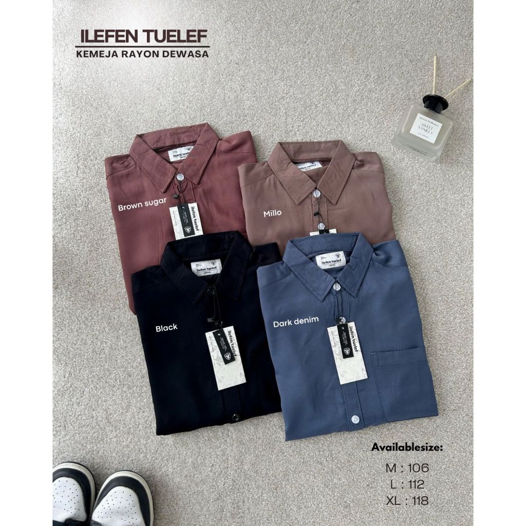 Kemeja Ilefen Tuelef | Kemeja Rayon Premium Pria Lengan Pendek | Nyaman & Stylish