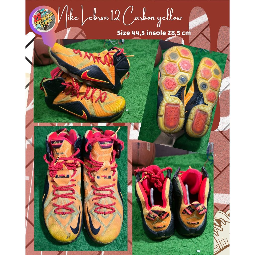 Sepatu Basketball/Badminton/Running Size 44,5 insole 28,5 cm