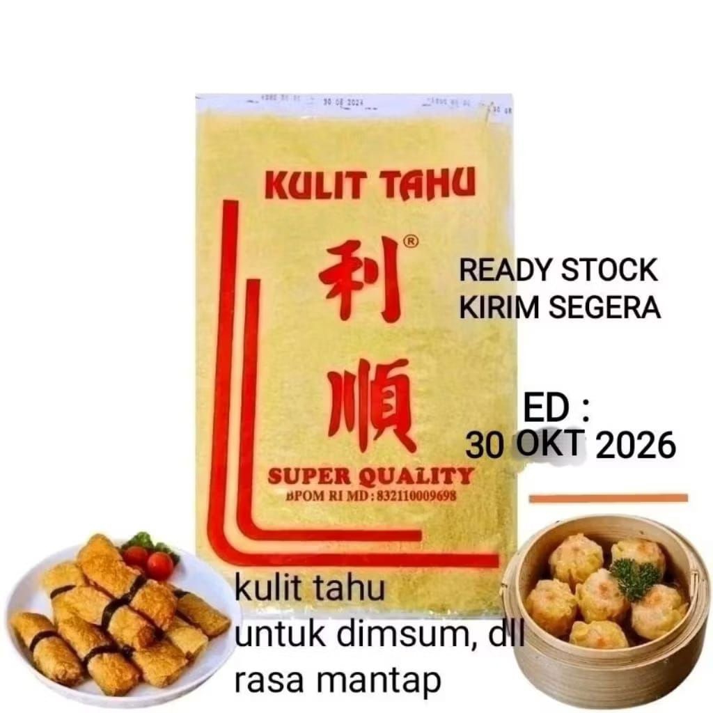 Kulit Tahu Kualitas Super HALAL Kulit Dimsum Kulit Tahu Untuk Dimsum Lebar kurleb 80x90cm
