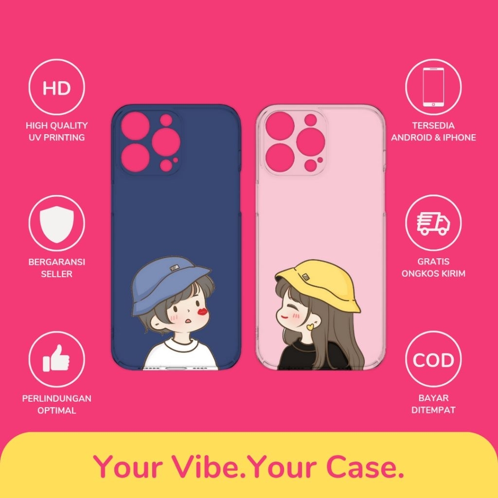 Custom Case Cute Chibi Couple All Type Hp