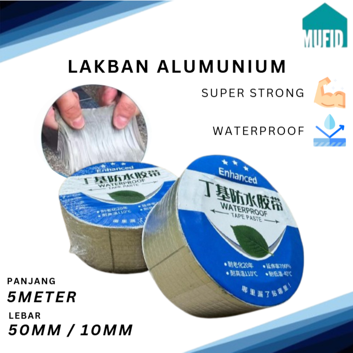 Lakban Anti Bocor Alumunium Foil Tape Anti Bocor Butyl Waterproof