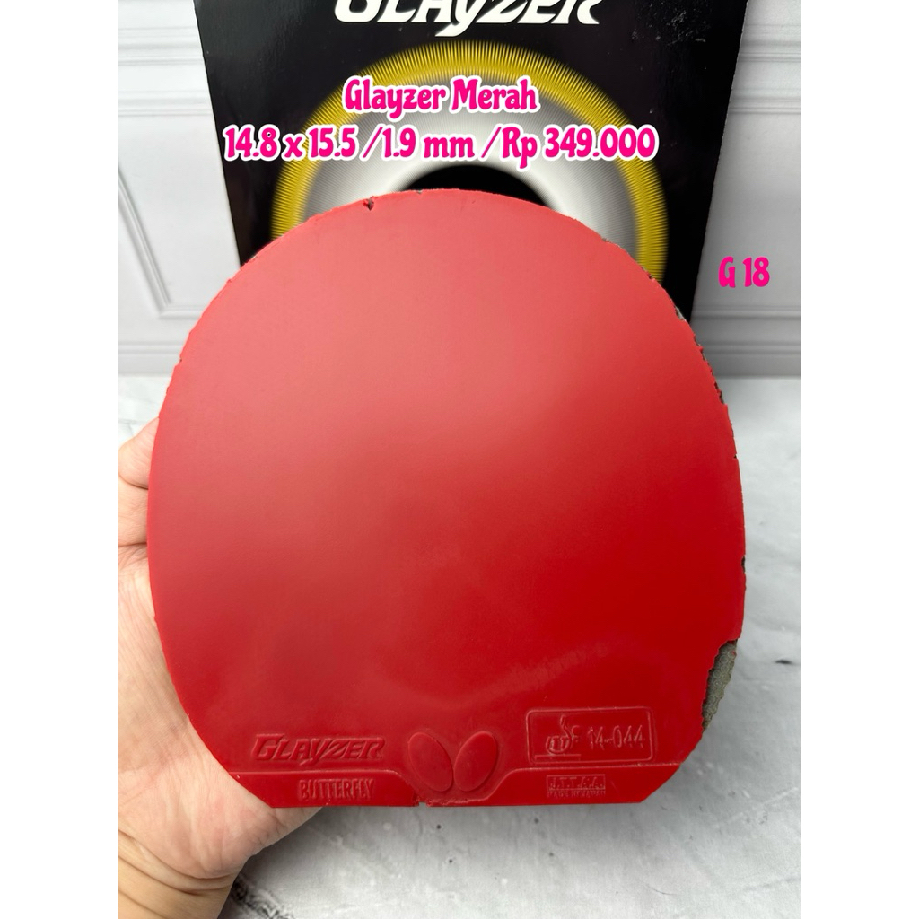 second bet bat bad blade tenis meja pingpong Glayzer warna merah