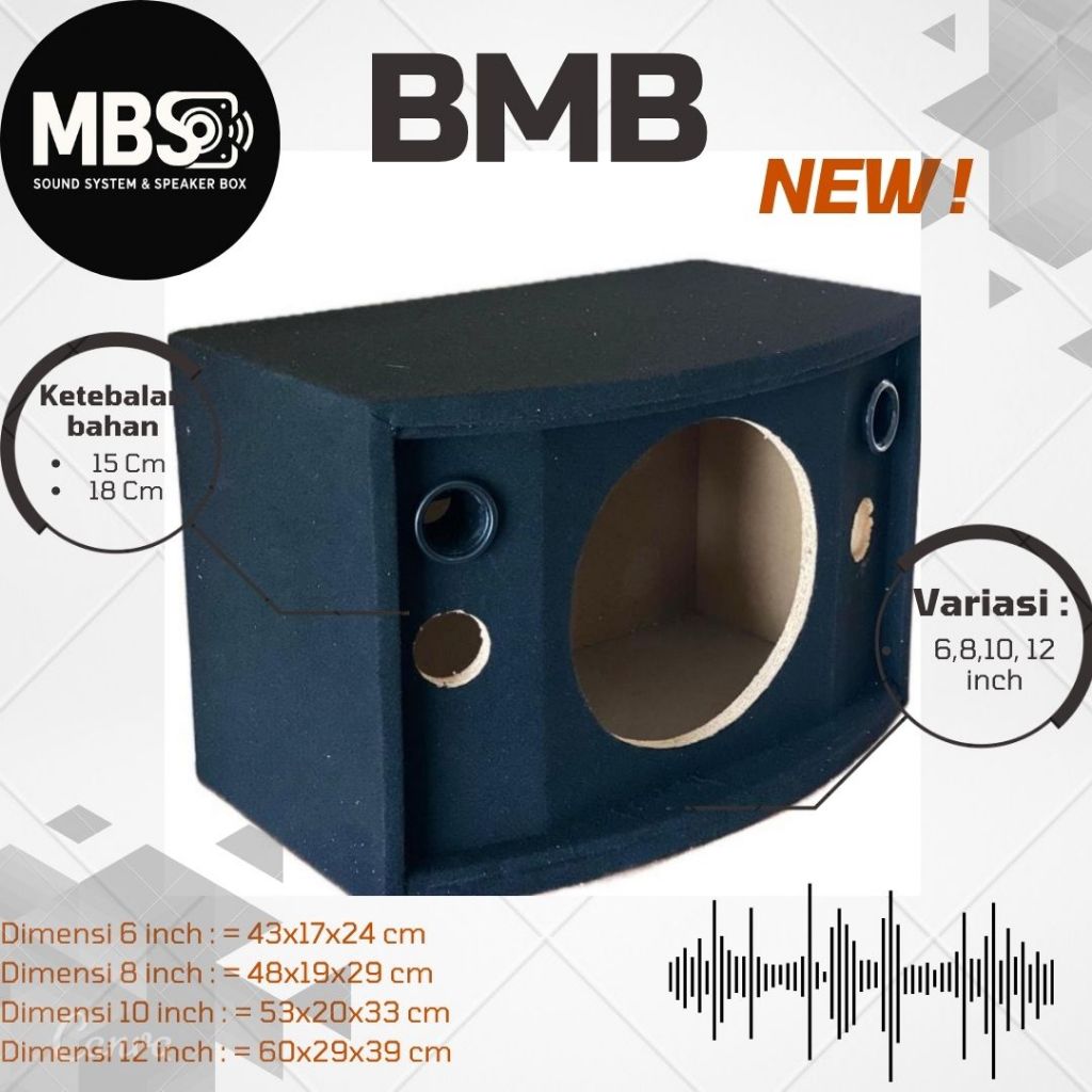 MBSound Box Speaker BMB 6",8",10",12", Inch Woofer SubWoofer Bass Horeg Empuk bahan partikel board k