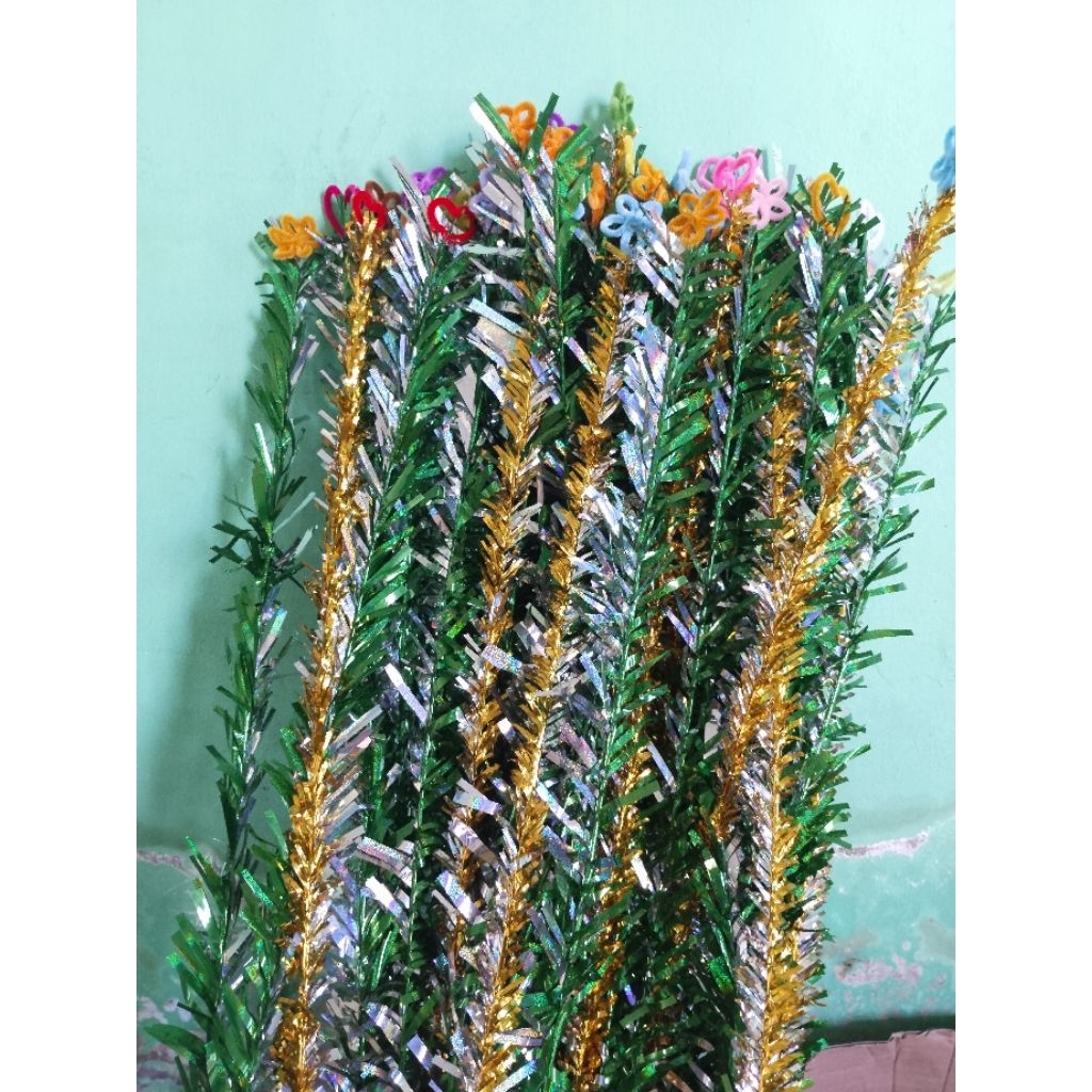 Bunga manggar kertas hologram