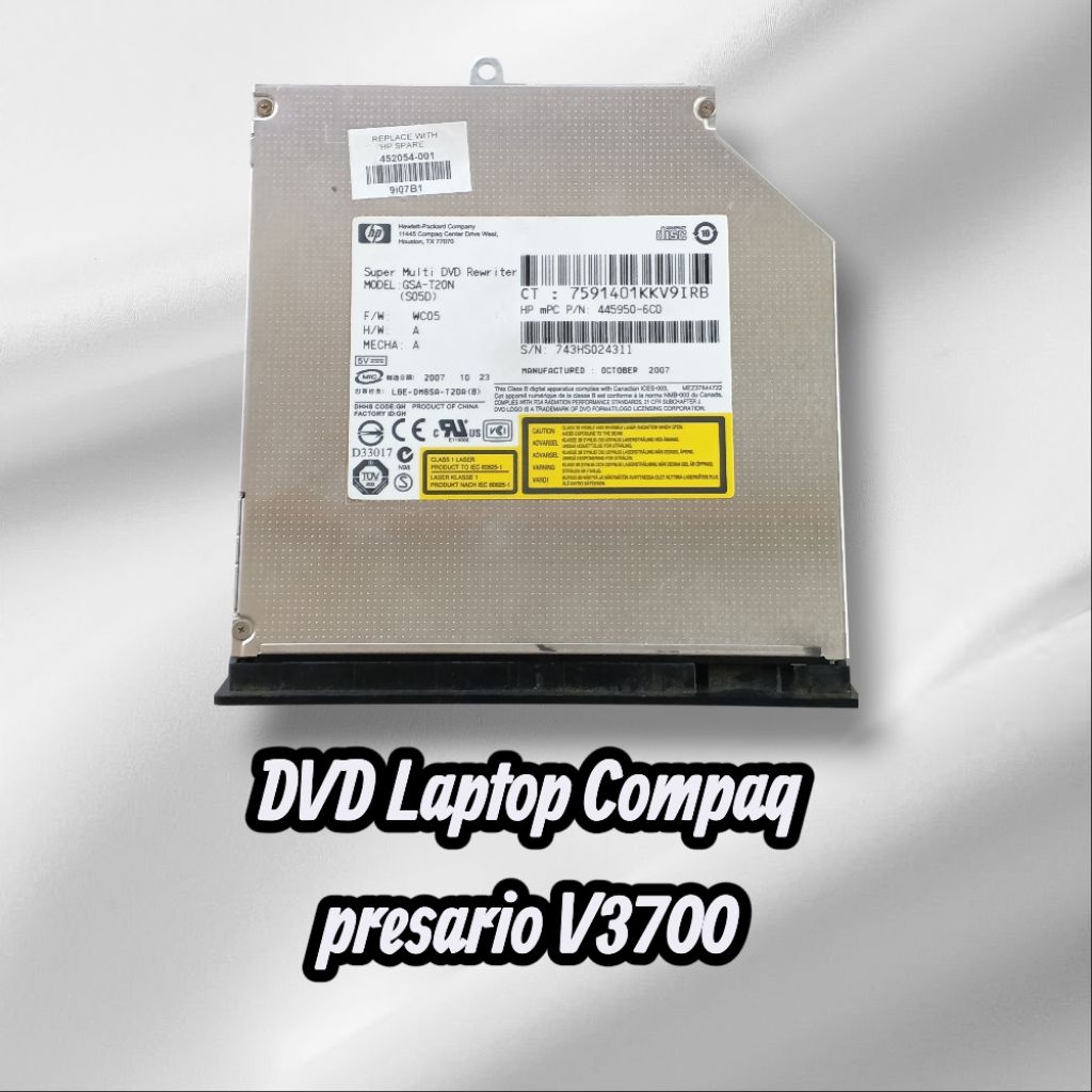 DVD Laptop Compaq presario V3700