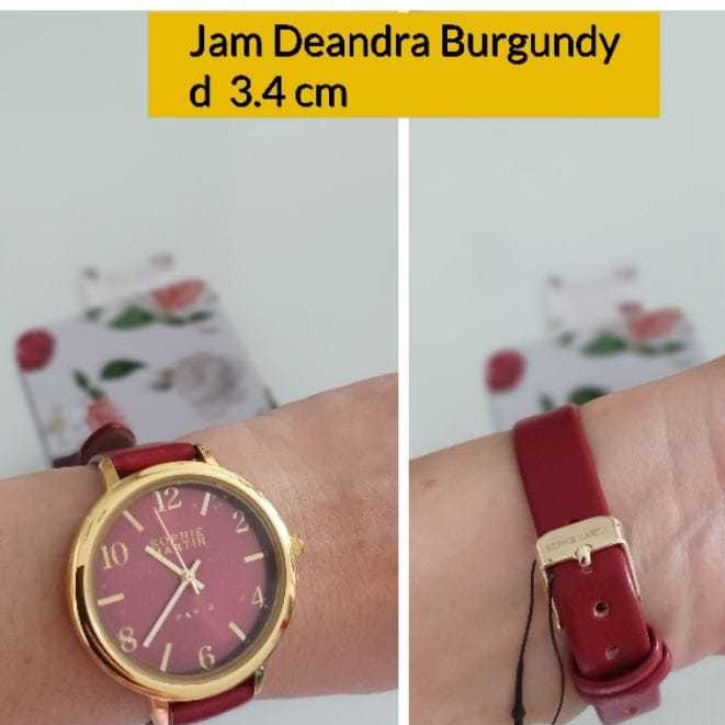JAM TANGAN WANITA JAM DEANDRA BURGUNDY SOPHIE PARIS