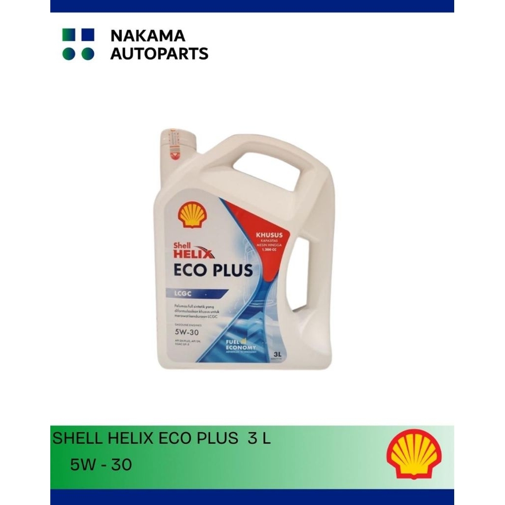 Oli Mobil Oli Shell Helix Eco 5W-30 3Liter