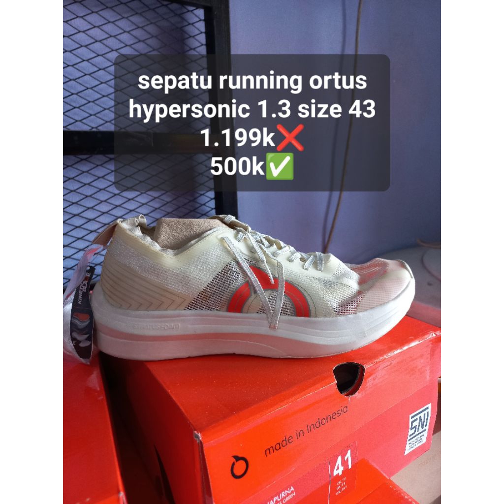 sepatu lari ortuseight hypersonic 1.3 size 43